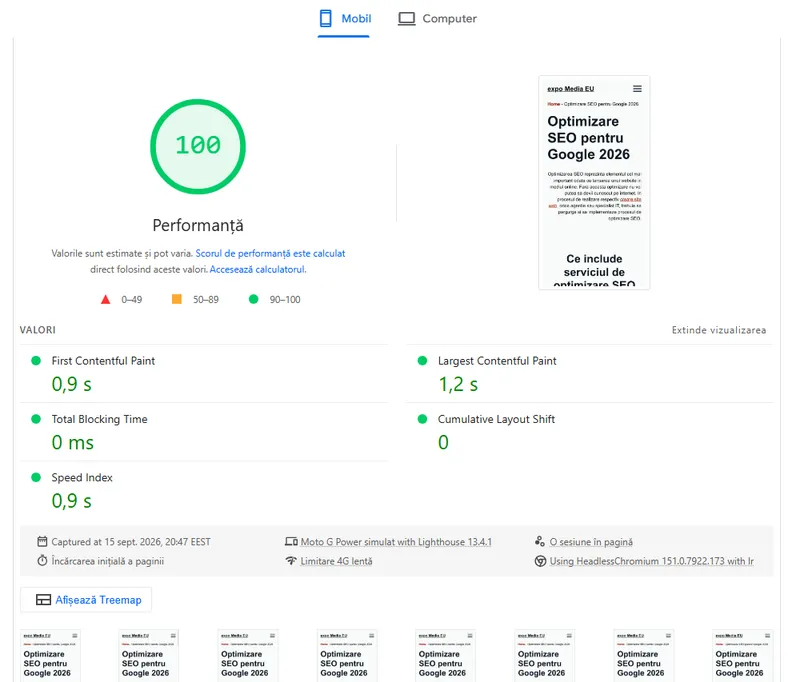 optimizare page speed